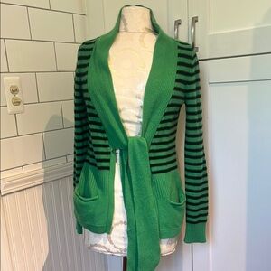 Juicy Couture Cashmere and Wool Green Striped Women's Sweater